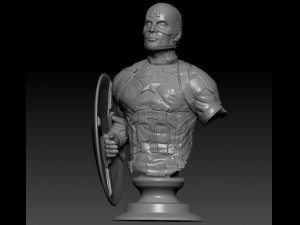 captain america 3D 打印模型