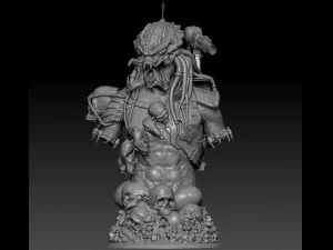 predator bust 3D Print Model