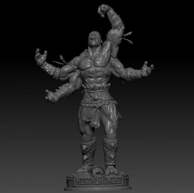 goro mortal kombat 3D प्रिंट मॉडल .c4d .max .obj .3ds .fbx .stl .blend 