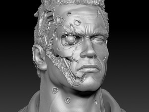 Terminator 2 t-800 Modèles 3D en vedette
