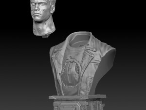 Terminator 2 t-800 Modèles 3D en vedette