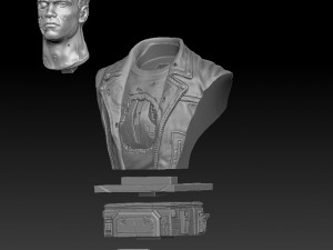 Terminator 2 t-800 Modèles 3D en vedette