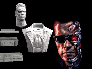 Terminator 2 t-800 Modèles 3D en vedette