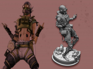 octane from apex legends 3D-Druckmodell