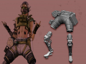 octane from apex legends 3D-Druckmodell
