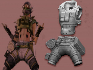 octane from apex legends 3D-Druckmodell