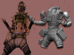 octane from apex legends 3D-Druckmodell