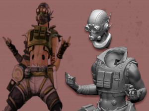 octane from apex legends 3D-Druckmodell
