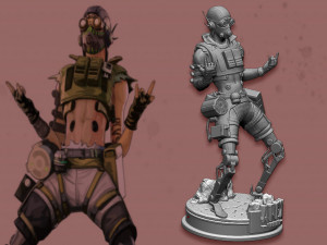 octane from apex legends 3D-Druckmodell