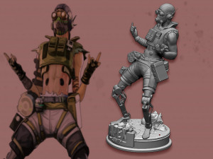 octane from apex legends 3D-Druckmodell