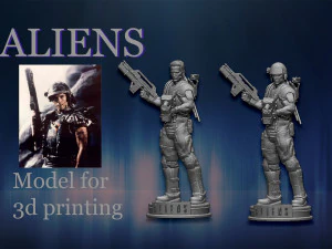 aliens soldier 3D Print Model