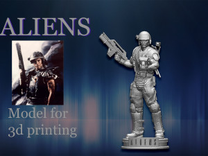 aliens soldier 3D Baskı Modeli