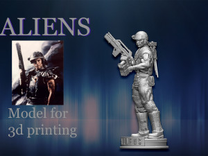 aliens soldier 3D Baskı Modeli