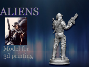 aliens soldier 3D Baskı Modeli