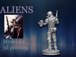 aliens soldier 3D Baskı Modeli