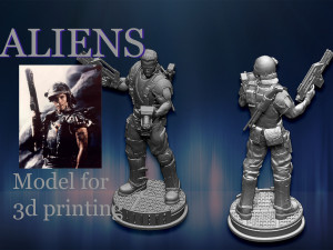 aliens soldier 3D Baskı Modeli