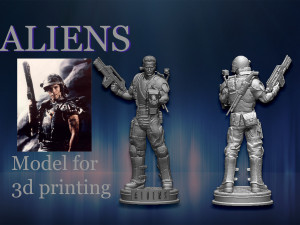 aliens soldier 3D Baskı Modeli