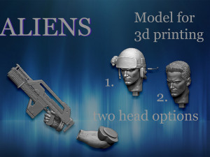 aliens soldier 3D Baskı Modeli
