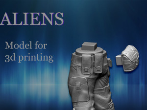 aliens soldier 3D Baskı Modeli