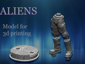 aliens soldier 3D Baskı Modeli