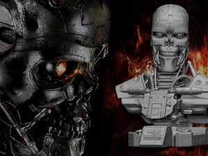 R&eacute;plica do busto do Terminator T-600 Modelo de Impressão 3D