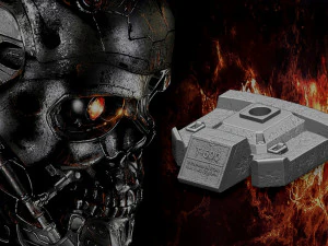 R&eacute;plica do busto do Terminator T-600 Modelo de Impressão 3D