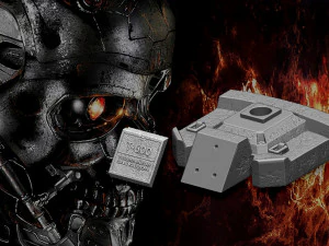 R&eacute;plica do busto do Terminator T-600 Modelo de Impressão 3D