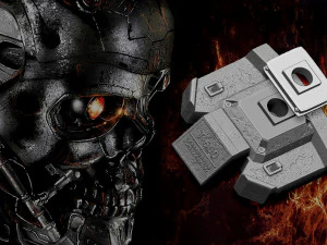 R&eacute;plica do busto do Terminator T-600 Modelo de Impressão 3D