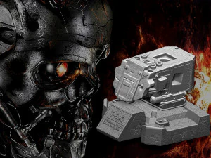 R&eacute;plica do busto do Terminator T-600 Modelo de Impressão 3D