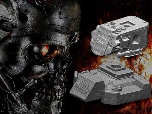 R&eacute;plica do busto do Terminator T-600 Modelo de Impressão 3D