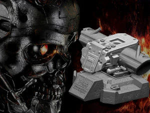 R&eacute;plica do busto do Terminator T-600 Modelo de Impressão 3D