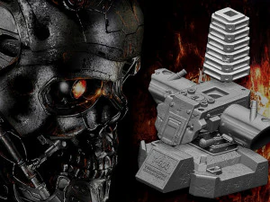 R&eacute;plica do busto do Terminator T-600 Modelo de Impressão 3D