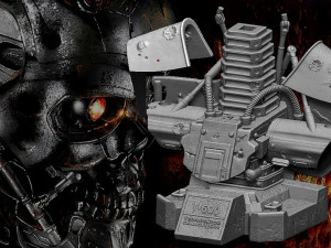 R&eacute;plica do busto do Terminator T-600 Modelo de Impressão 3D