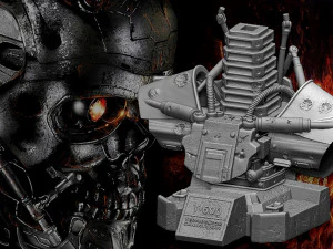 R&eacute;plica do busto do Terminator T-600 Modelo de Impressão 3D