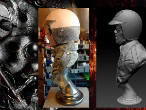 Terminator 2 T-1000 bust replica 3D Print Model