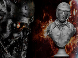 Terminator 2 T-1000 bust replica 3D Print Model