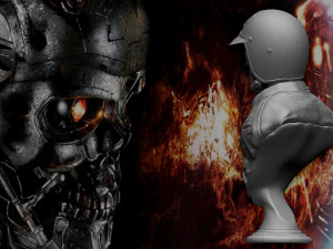 Terminator 2 T-1000 bust replica 3D Print Model