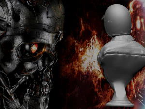 Terminator 2 T-1000 bust replica 3D Print Model