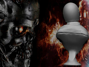 Terminator 2 T-1000 bust replica 3D Print Model
