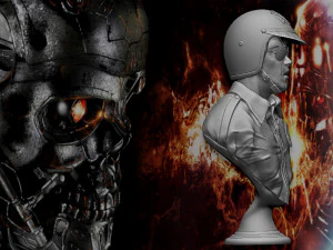 Terminator 2 T-1000 bust replica 3D Print Model