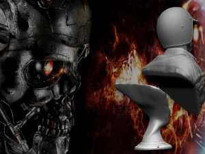 Terminator 2 T-1000 bust replica 3D Print Model