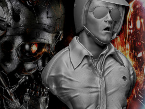 Terminator 2 T-1000 bust replica Modèles 3D en vedette