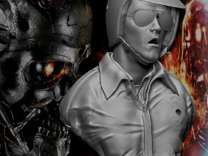 Terminator 2 T-1000 bust replica 3D Print Model