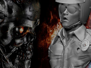 Terminator 2 T-1000 bust replica 3D Print Model