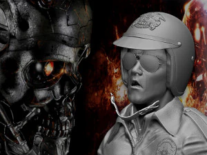 Terminator 2 T-1000 bust replica 3D Print Model