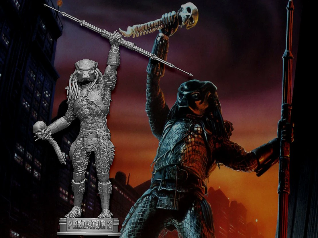 Predator 2 v2 3D Print Model .c4d .max .obj .3ds .fbx .stl .blend 