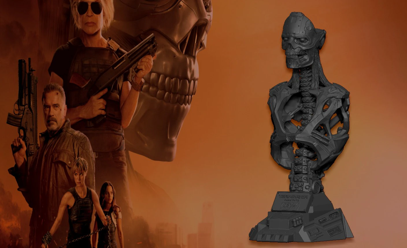 Rev-9 Terminator V2 3D Print Model .c4d .max .obj .3ds .fbx .stl .blend 