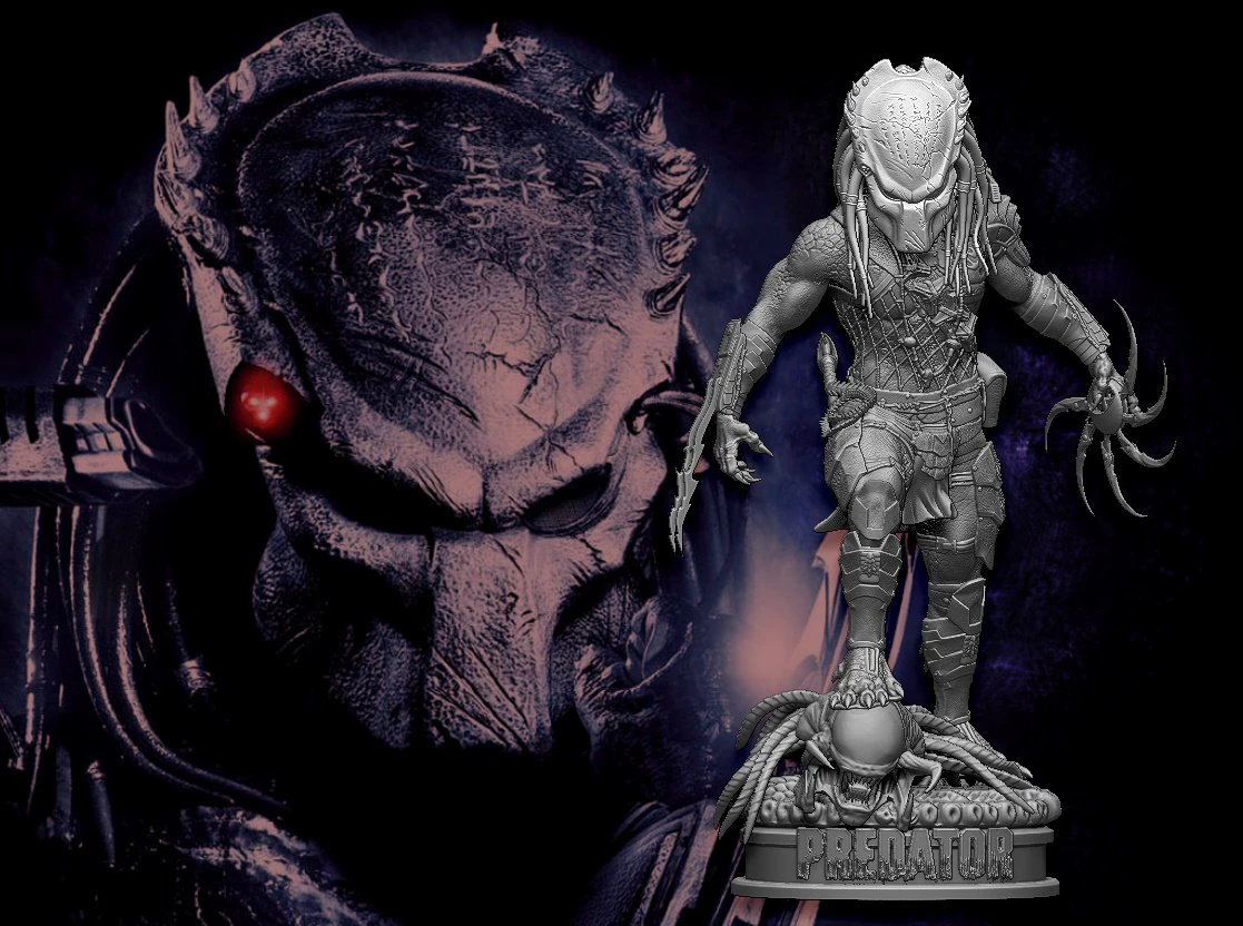 Predator Wolf 3D Print Model .c4d .max .obj .3ds .fbx .stl .blend 