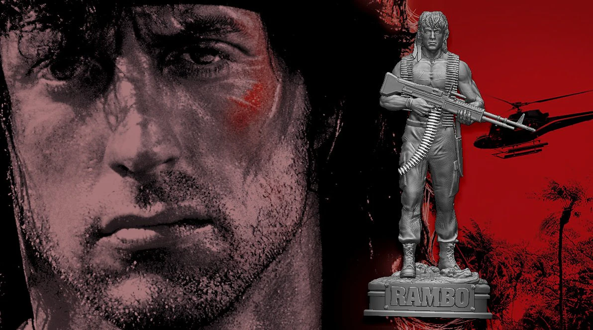 Rambo First Blood 2 3D Print Model .c4d .max .obj .3ds .fbx .stl .blend 