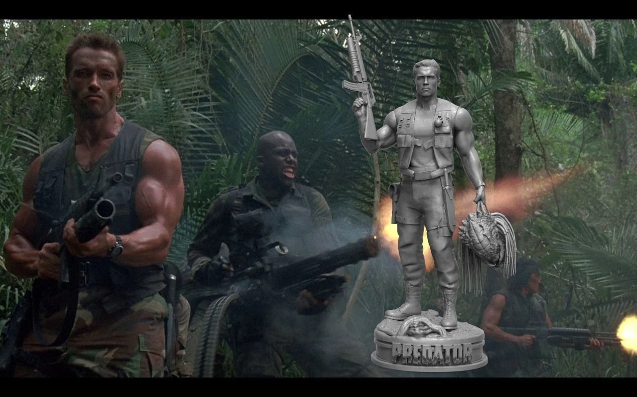 Predator 1987 Major Alan Dutch 3D Print Model .c4d .max .obj .3ds .fbx .stl .blend